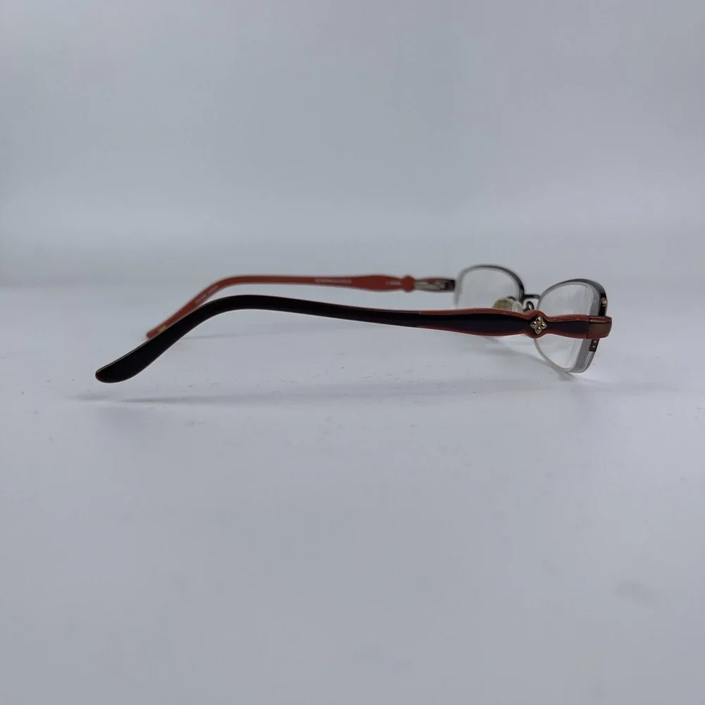 BCBGMAXAZRIA Belinda Unisex Eyeglasses Frame Brown Plastic Half Rim 48-17-125 mm